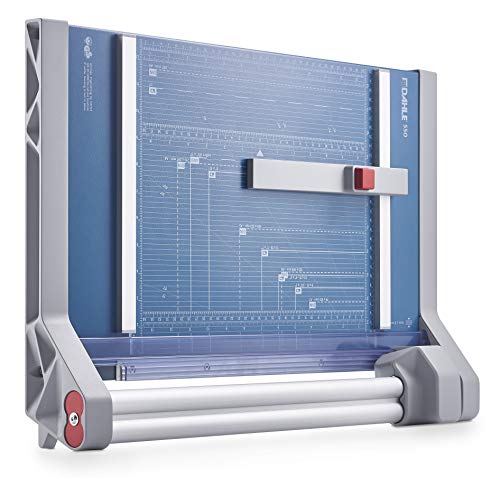 Dahle 550 Professional Rotary Trimmer, 14" Cut Length, 20 Sheet Capacity, Self-Sharpening, Dual Guide Bar, Automatic Clamp, German Engineered Paper Cutter