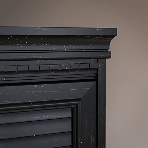 Bush Furniture Fairview Hutch for L Shaped Desk in Antique Black