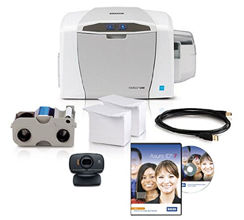 Fargo C50 ID Card Printer Package w/ Supplies - 51701