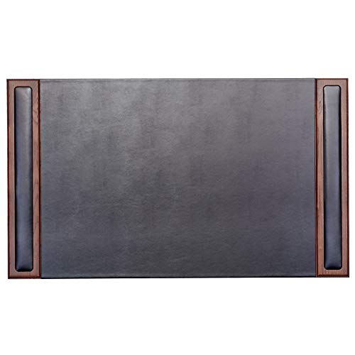 Dacasso Walnut and Leather Desk Set, 3-Piece