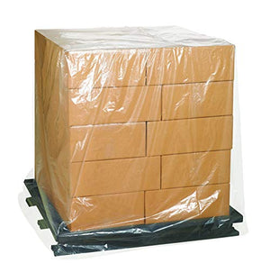 Aviditi 46" x 65" x 96" Pallet Covers/Bin Liners, 2 Mil, Clear, Perforated Roll, Use to Protect Pallets and Equipment During Shipment or Storage (1 Roll of 100)