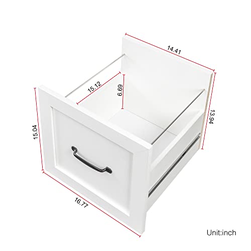 Generic Home Office Computer Desk with Hutch, Antiqued White Finish