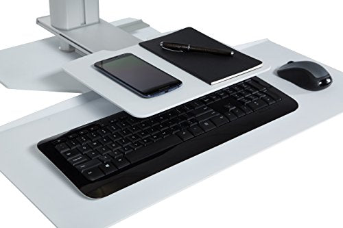 Uprite Ergo Sit2Stand Desktop Height Adjustable Workstation - Single Monitor - Silver/White