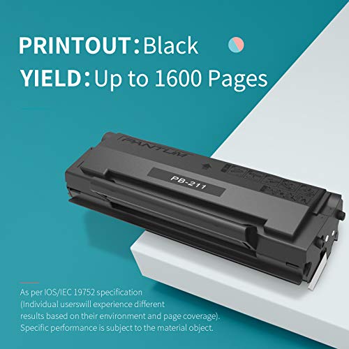 Wireless Small Laser Printer Black and White Monochrome Laser Printer for Home Use with Mobile Printing and School Student, Pantum P2502W with PB-211EV Toner