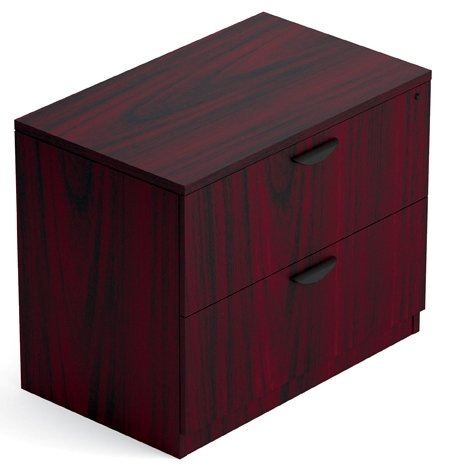 Offices To Go 36" Two Drawer Lateral File Cabinet Dimensions: 36"W X 22"D X 29 1/2"H Two Drawer Lateral File Cabinet W/Top Quality Full Extension Ball Bearing Slides - American Dark Cherry