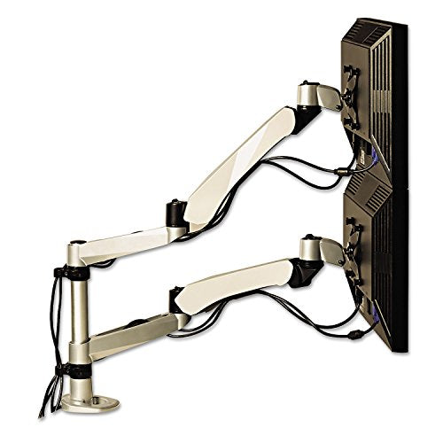 3M Ma265s Dual Monitor Arm Mount, 5 X 21 1/2, Silver