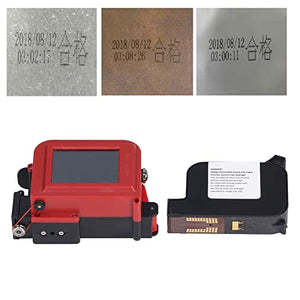 001 AC100‑240V Mini Inkjet Printer Handheld Smart Portable Micro Printing Machine All Kinds of Trademark Patterns Can Be Sprayed(#1)