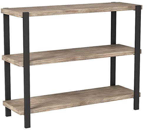 Convenience Concepts Wyoming Collection 3-Tier Console Bookcase, Canyon Red/Black Matte