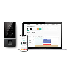 TimeMoto TM-626 - Time clock with fingerprint and RFID reader for up to 200 users - Including employee management software