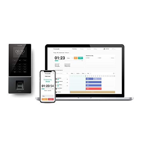 TimeMoto TM-626 - Time clock with fingerprint and RFID reader for up to 200 users - Including employee management software