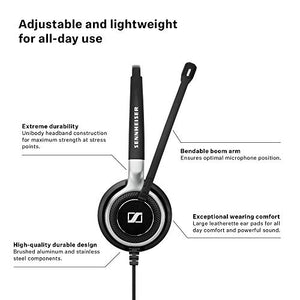 Sennheiser SC 665 (507256) - Double-Sided Business Headset | For Mobile Phone and Tablet Connection | with HD Sound & Ultra Noise-Cancelling Microphone (Black)