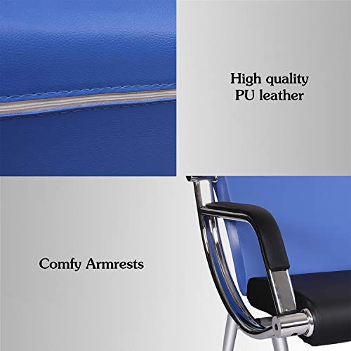 Kintness Office Reception Chair Set PU Leather Waiting Room Bench Visitor Guest Sofa Airport Salon Barber Office Waiting Chair Bank Hall Clinic Chair