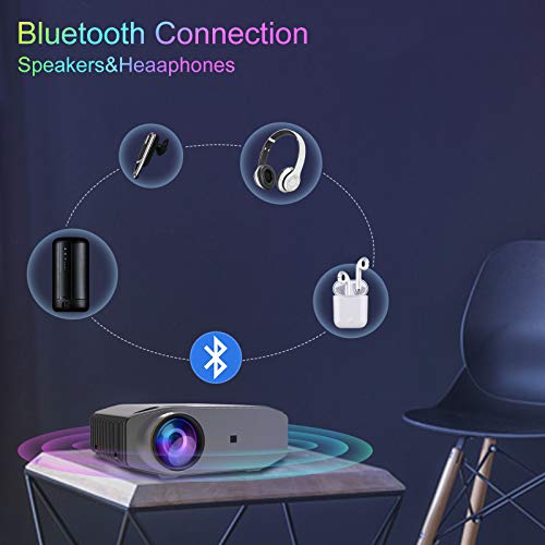 5G WiFi Bluetooth Projector, Artlii Energon 2 Outdoor Projector Support 4K, 340 ANSI Lumen 300" Display, Keystone&Zoom, Full HD Native 1080P Projector Compatible w/ TV Stick, iOS, Android, PS5