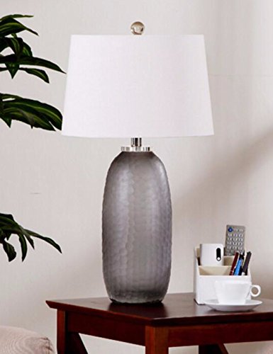 CJSHVR-Modern and Minimalist Living Room Study Lamps Continental Fabrics Creative Lamps French Terry Glass Decor Lamps Bedroom Bed Lamps