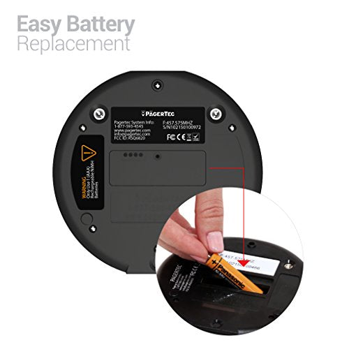 Pagertec Complete Coaster Paging System for Restaurants, Hospitals & Hotels | 1 Transmitter, 3 Charging Bases, 45 Long Range Pagers | Up to 2 Miles Range