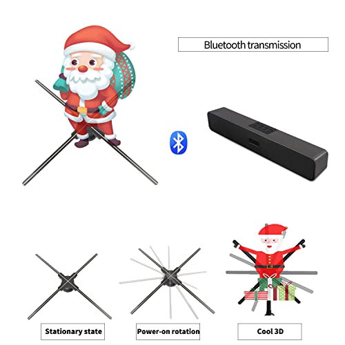 Missyou 3D Hologram Fan 27.5 Inch with Remote, Bluetooth, and 700 Video Library