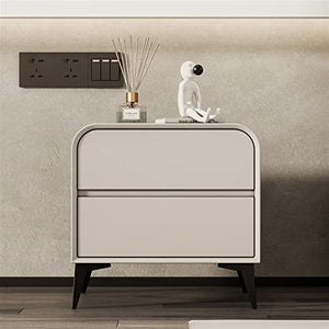 BinOxy Night Stand Bedside Tables - Bedroom Cabinets, Nightstands (N, 40x40x48cm)