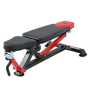 YFMMM Weight Bench Foldable, Utility Sit Up Bench Multi-Purpose Gym Bench Strength Training Flat/Incline/Decline Gym Equipment,Black_137x77x44cm