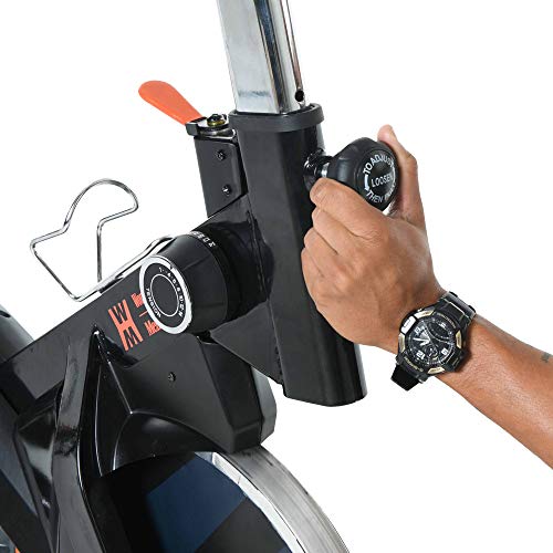 Women’s Health Men’s Health Indoor Cycling Exercise Bike with MyCloudFitness App and Phone/Tablet Holder, Black (1227)