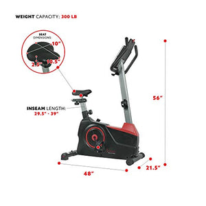 Sunny Health & Fitness Evo-Fit Stationary Upright Bike with 24 Level Electro-Magnetic Resistance - SF-B2969