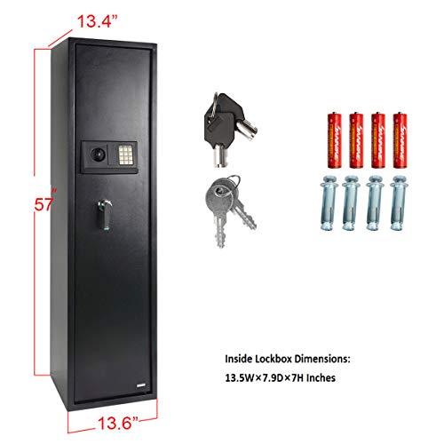 Gearmart Fast Access Rifle Safe Large and Durable for 5-Gun Shotgun Cabinet