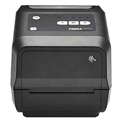 Zebra ZD420 Thermal Transfer Barcode Label Desktop Printer, Black- 4-Inch Max Print Width, 203 dpi, Standard EZPL, USB, USB Host, Bluetooth, Modular Connectivity Slot, Ethernet - BROAG External Webcam