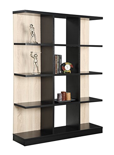 Convenience Concepts Key West 4-Tier Bookcase, Weathered White and Black