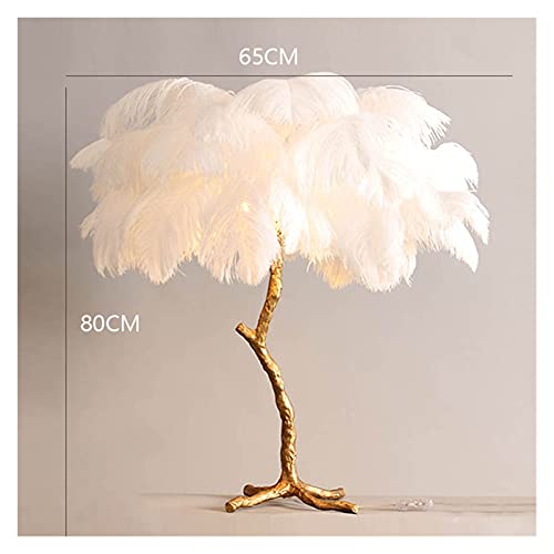 Nordic Feather LED Floor Lamp 180CM Khaki - Purple