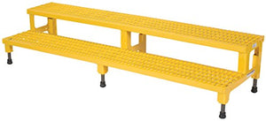 Vestil Steel Adjustable Step Mate Stand 2 Step 500 Lb. Capacity Yellow