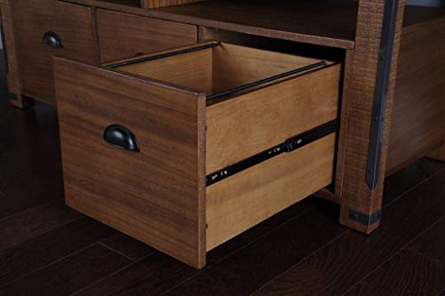 American Furniture Classics Industrial Collection Credenza Console and Hutch Bundle