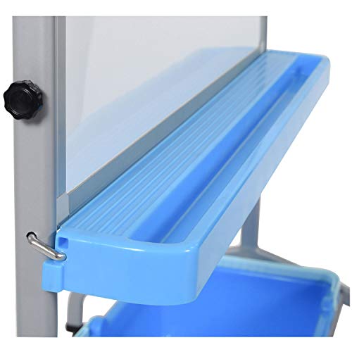 Offex Classroom Chart Stand with Storage Bins