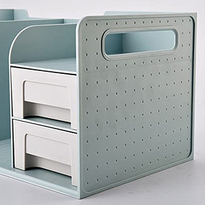 DYCSY Desktop Multifunctional Bookshelf Storage Rack Office Drawer Type File Shelf Holder Creative Book Stand