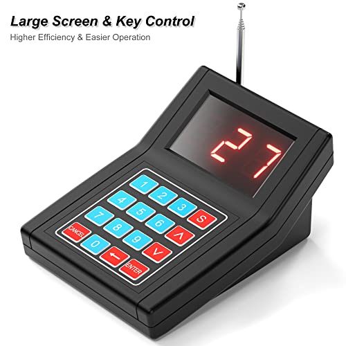 Bulipu Wireless Paging Queuing System with 30 Coaster Pagers for Restaurants
