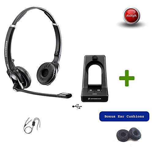 Sennheiser SD PRO2 Deskphone Cordless Headset with Avaya EHS Adapter - Compatible with Avaya 1400, 9400 & 9500 Series