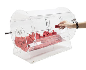 MM Large Size Heavy Duty Acrylic Raffle Drum - Fits up to 10,000 Standard Size Tickets!