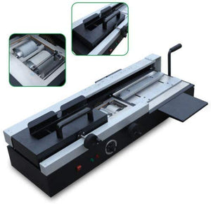 Hot Melt Glue Book Paper Binder Puncher, Hot Melting Glue Binding Machine 1200W for Office Paper