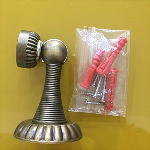 European Style Copper Door Stopper Wall Suction All Solid Copper Door Hardware Door Holder (Color : B)