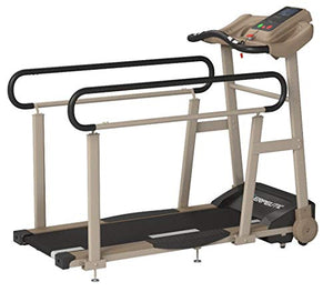 EXERPEUTIC TF2000 Recovery Fitness Walking Treadmill with Full Length Hand Rails, Deck Cushions and Heart Rate Monitoring