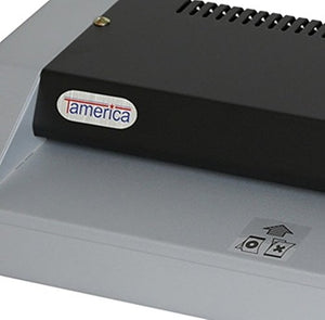 Tamerica TCC330 Professional Laminator, 13" Max. Laminating Width, Up to 26"/min Speed, 10 mil Max Pouch Gauge, Warm-Up Time 3.5-4.5 min, Reverse/Anti-Jam Mechanism, Metal Cover, Silicon Roller