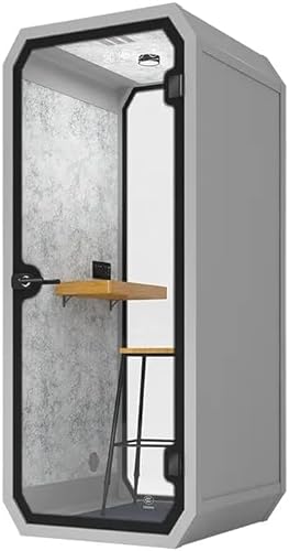Generic ZenPod: 1-Person Acoustic Workstation with Soundproofing, Ventilation, LED Lights, Fans, AC, and USB Port