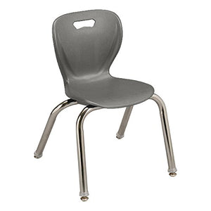 Learniture Shapes Series School Chair, 14" Seat Height, Graphite, LNT-INM3014GT-SO (Pack of 4)