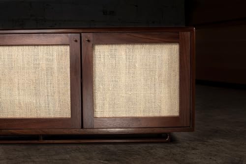 Lschool Contemporary Ixtle Walnut Finish Credenza