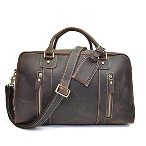 WFJDC Original Retro Men's Handbag Large-Capacity Travel Bag Diagonal Luggage Bag Travel Business Bag (Color : A, Size : 45 * 28 * 22cm)