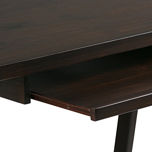 SIMPLIHOME Sawhorse SOLID WOOD Modern Industrial 60 inch Wide Home Office Desk, Writing Table, Workstation, Study Table Furniture in Dark Chestnut Brown