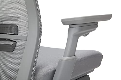 Allsteel Evo Office Chair with Lumbar Support, Adjustable Arms, Activated Recline - Gray Frost Mesh