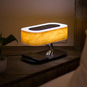 BIN Bedside Lamp Table Lamp Bluetooth Speaker, Wireless Charging,WiFi+Wirelesscharging
