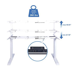 Fromann Electric Stand up Desk Frame Workstation Dual Motor Ergonomic Standing Lifting Columns Height Adjustable Base with Memory Controller