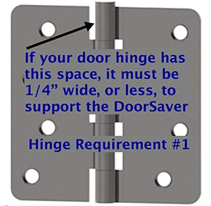 Door Saver 3 White Finish Hinge Pin Door Stop (Pack of 50)