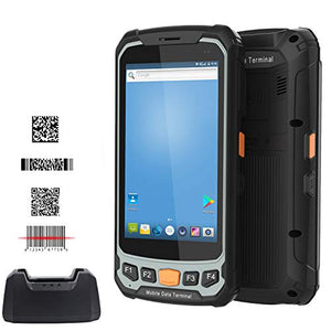 Android Mobile Data Terminal 4G Rugged Inventory PDA with Barcode Scanner,Charging Cradle for Warehouse Data Collection (2D-Android7.0)