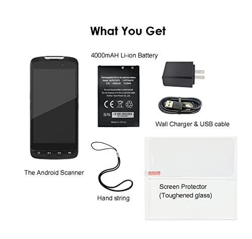 Vanquisher Rugged Android 11 Handheld Barcode Scanner Mobile Computer - Wi-Fi & 4G LTE, 1D & 2D Bar Code Reader for Warehouse Inventory Tracking